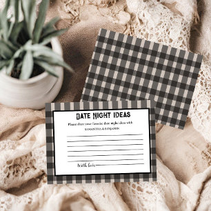 Karierte Datums-Nacht-Brautparty: Begleitkarte