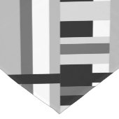 Karierte Diagonal in Schwarz, Weiß und Grau Kurzer Tischläufer (Ecke)