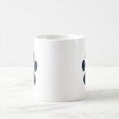 Karierte Dog Paw Print Tasse aus blauem und grünem (Mittel)