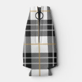 Karierte Dose in Schwarz und Weiß Flaschenkühler (Rückseite)