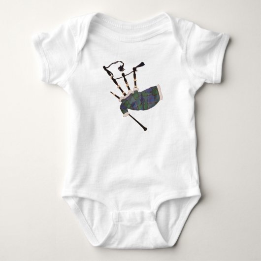 karierte Dudelsäcke Baby Strampler (Vorderseite)