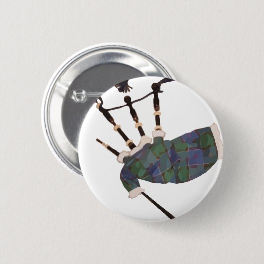 karierte Dudelsäcke Button (Vorne & Hinten)