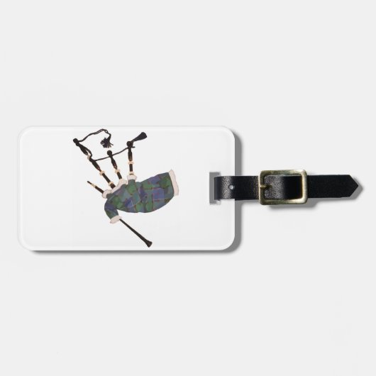 karierte Dudelsäcke Gepäckanhänger (Vorderseite horizontal)