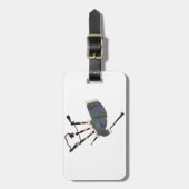 karierte Dudelsäcke Gepäckanhänger (Vorderseite vertikal)