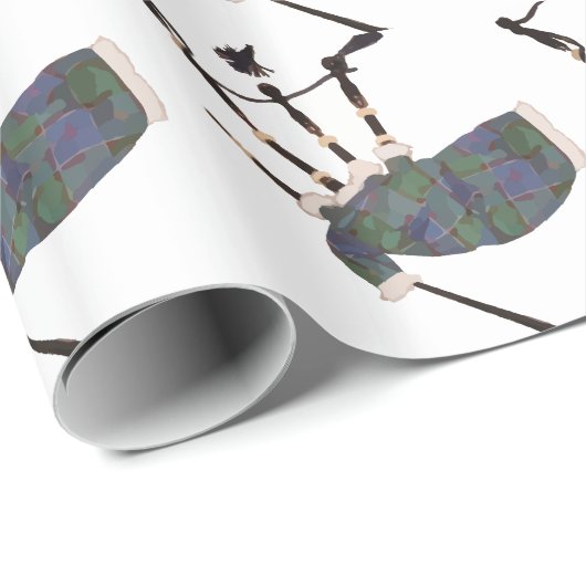 karierte Dudelsäcke Geschenkpapier (Rolleneckpunkt)