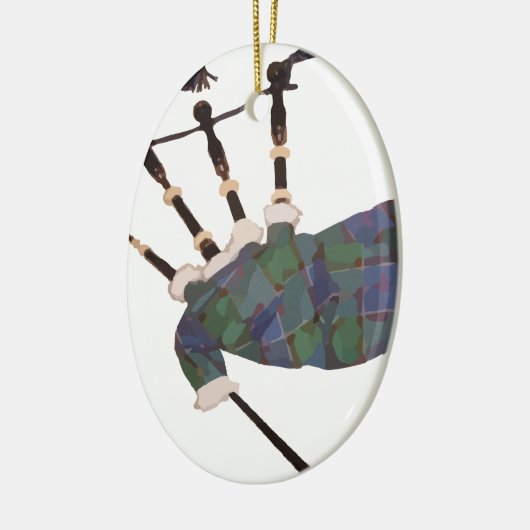 karierte Dudelsäcke Keramikornament (Links)