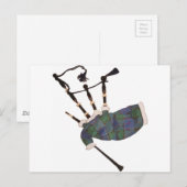 karierte Dudelsäcke Postkarte (Vorne/Hinten)