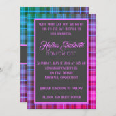 Karierte Einladung in Miami Nights (Vorne/Hinten)