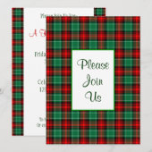 Karierte Einladung von Red Green Holiday 5.12x18.5 (Vorne/Hinten)