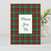 Karierte Einladung von Red Green Holiday 5.12x18.5 (Stehend Vorderseite)