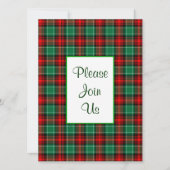 Karierte Einladung von Red Green Holiday 5.12x18.5 (Vorderseite)