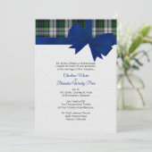 Karierte Einladung zur Hochzeit von Black Watch Dr (Stehend Vorderseite)