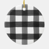 Karierte Einrichtung Buffalo Keramik Ornament (Hinten)