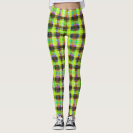 Karierte Einstellung Leggings