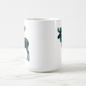 Karierte Elch-Kaffee-Tasse Kaffeetasse (Mittel)
