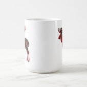 Karierte Elch-Kaffee-Tasse Kaffeetasse (Mittel)