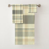 Karierte Fall Shades Weizen, Beige, Grau Badhandtuch Set (Insitu)