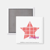 Karierte Farbe 3 Magnet (Vorderseite/Rückseite)