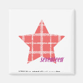 Karierte Farbe 3 Magnet (Vorne)