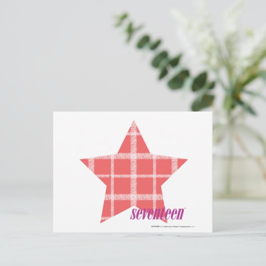 Karierte Farbe 3 Postkarte (Stehend Vorderseite)