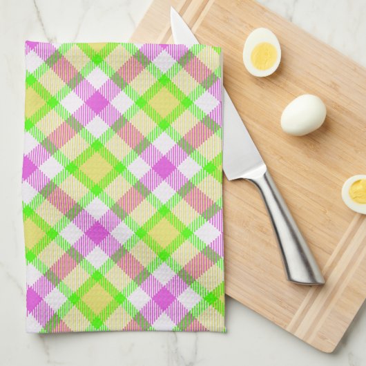 Karierte Farbe Handtuch (Viertel Falte)