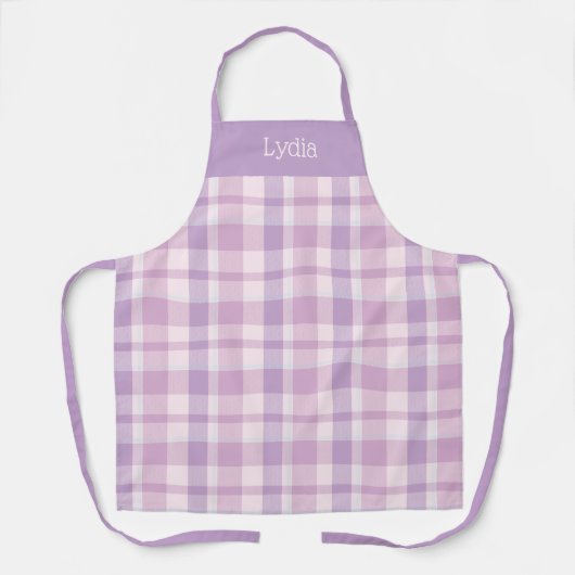 Karierte Farbe Rosa Schürze (Vorderseite)