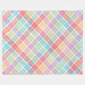 Karierte Federfarben Fleecedecke (Vorderseite (Horizontal))