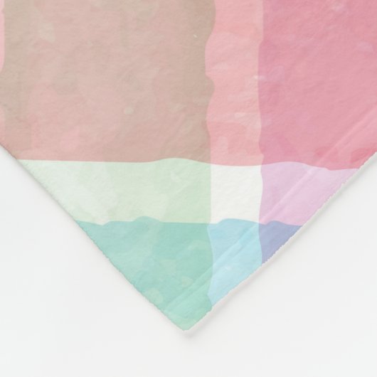 Karierte Federfarben Fleecedecke (Ecke)