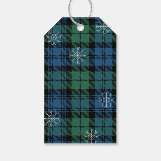 Karierte Festfamilie Campbell Tartan Geschenkanhänger (Rückseite)