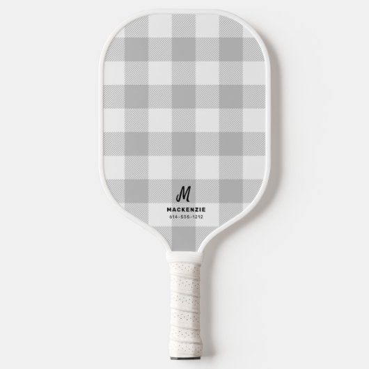 Karierte Flannel Monogram Pickleball Schläger (Vorderseite)