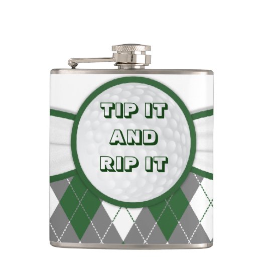 Karierte Flasche der Raute Flachmann (Vorderseite)