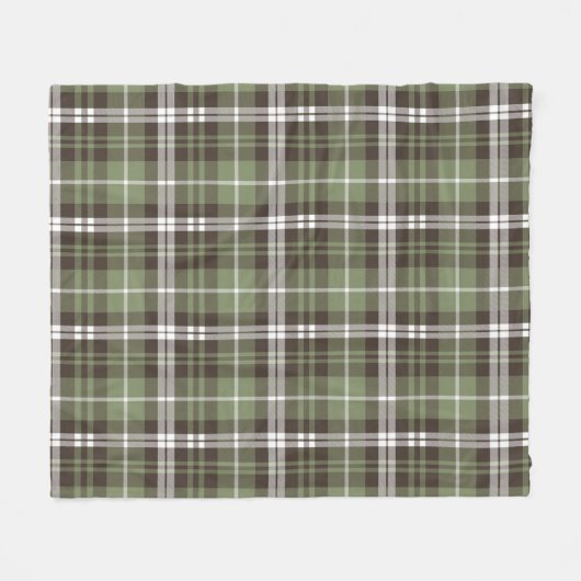 Karierte Fleecedecke, braun und grün Fleecedecke (Vorderseite (Horizontal))