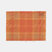 Karierte Fleeceflatte mit kleinem Monogramm Fleecedecke (Vorderseite (Horizontal))