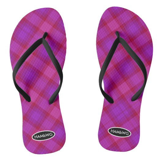 Karierte Flip-Flops-HAMbWG-Flip-Flops für Frauen Badesandalen (Fußbett)