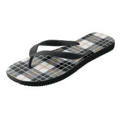 Karierte Flip Flops in Schwarzweiß Badesandalen (Schrägansicht)