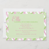 Karierte Foto-Rahmen-Einladung Einladung (Rückseite)