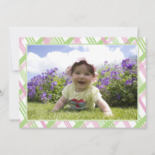 Karierte Fotorahmeneinladung Einladung