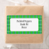 Karierte, frisch grüne Canning-Labels (Insitu)