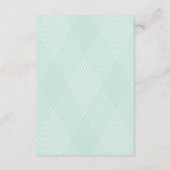 Karierte Gast-Information Insert Card (Rückseite)