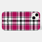 Karierte Gehäuse HAMbWG in Rosa, Schwarz und Weiß Case-Mate iPhone Hülle (Rückseite (Horizontal))