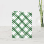 Karierte geklappte Weihnachtskarte (grün) Feiertagskarte (Rückseite)