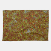 Karierte, gelb-orange Streifen Geschirrtuch (Horizontal)