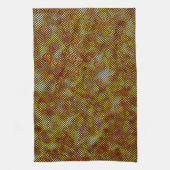 Karierte, gelb-orange Streifen Geschirrtuch (Vertikal)