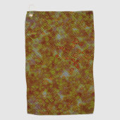 Karierte, gelb-orange Streifen Golfhandtuch (Vorderseite)