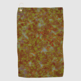 Karierte, gelb-orange Streifen Golfhandtuch