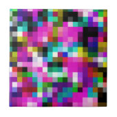 Karierte geometrische Pixel Fliese (Vorderseite)