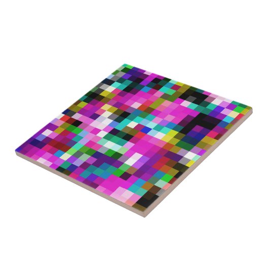 Karierte geometrische Pixel Fliese (Seite)