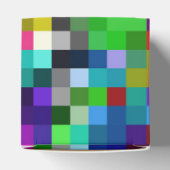 Karierte geometrische Pixel Geschenkschachtel (Oben)