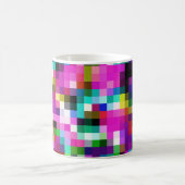 Karierte geometrische Pixel Kaffeetasse (Mittel)