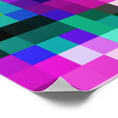 Karierte geometrische Pixel Poster (Ecke)